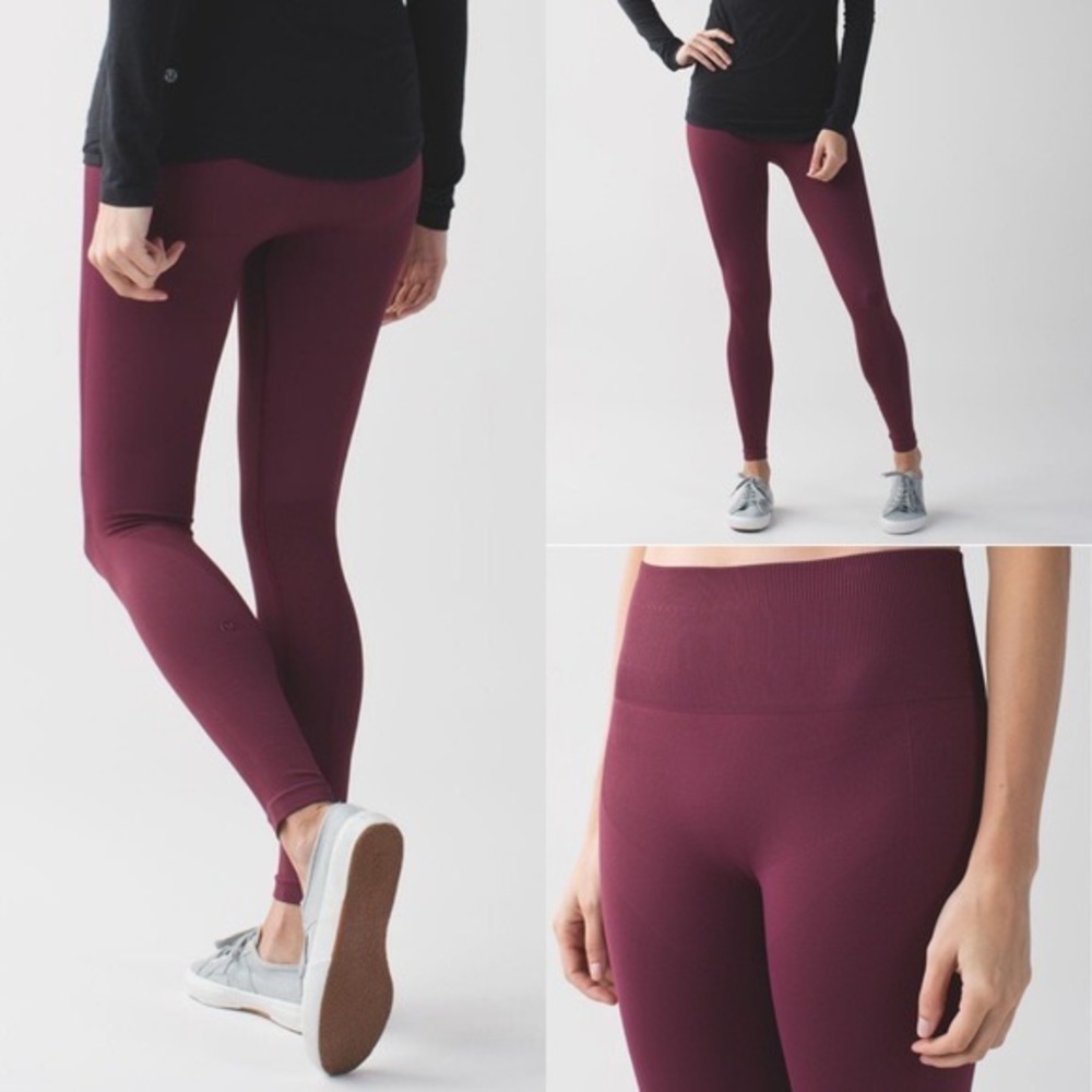 Lululemon Zone In Tight Size 2 in Wine Berry
